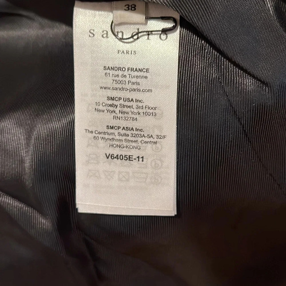 SANDRO Tweed Pattern Evening Jacket  EU 38 (US Women's Size 4-6) Medium - Picture 5 of 10